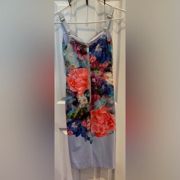 Ted Baker Floral Bodycon Dress TB Size 0 - Picture 4 of 4